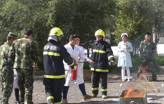 西藏阜康醫(yī)院健康體檢中心消防安全知識(shí)培訓(xùn)及演練